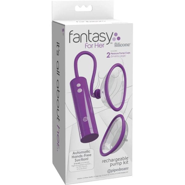 FANTASY FOR HER - RECHARGEABLE CLITORIS SUCTION PUMP KIT SIZE S/L 5